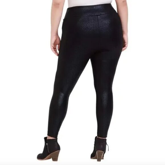 Torrid Pixie Pants Pull On High Rise Tonal Snake Animal Print Black Plus Size 4X - Picture 6 of 8